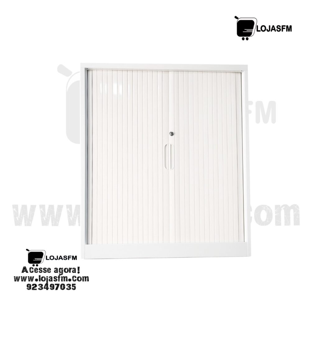 Armário Base com Portas Persiana – Estrutura Metálica, 2 Prateleiras Internas – Entrega e Montagem Inclusas - Image 1