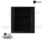 Armário Base com Portas Persiana – Estrutura Metálica Preta, 2 Prateleiras Internas – Entrega e Montagem Inclusas - Image 2