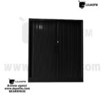 Armário Base com Portas Persiana – Estrutura Metálica Preta, 2 Prateleiras Internas – Entrega e Montagem Inclusas