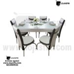 Mesa de Jantar com 6 Cadeiras – Design Branco com Acabamento Premium