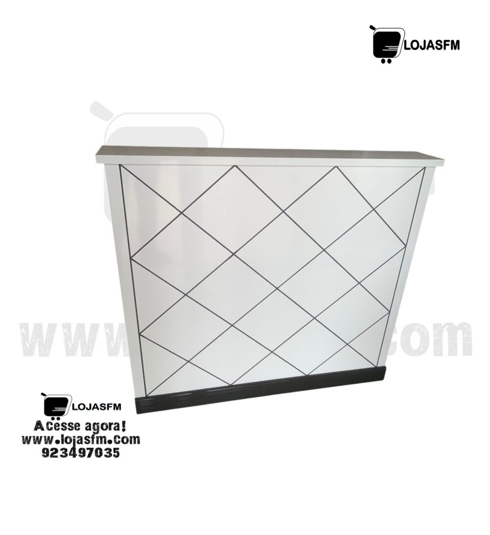 Balcão de Atendimento Branco com Gavetas e Rodízios | Entrega e Montagem Incluídas - Image 1