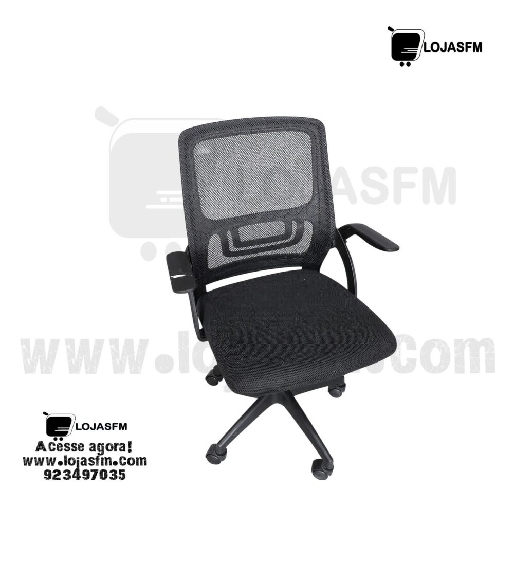 ce o5 Cadeira de Escritório Ergonômica com Encosto em Tela – Preta | Entrega e Montagem Incluídas - Image 1