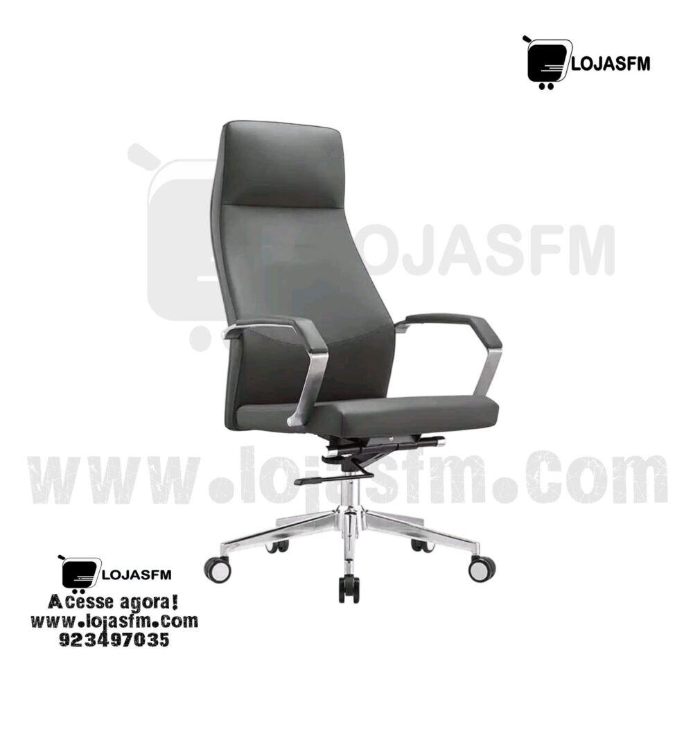 Cadeira giratória de Escritório Ergonômica com Base Cromada – Entrega e Montagem Inclusas - Image 1