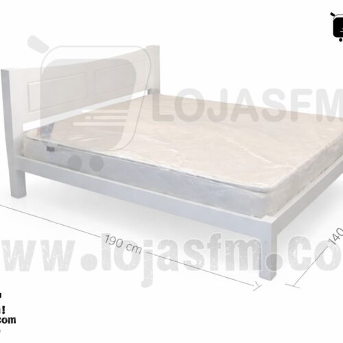Cama Casal Branca 190x140 cm com Entrega e Montagem