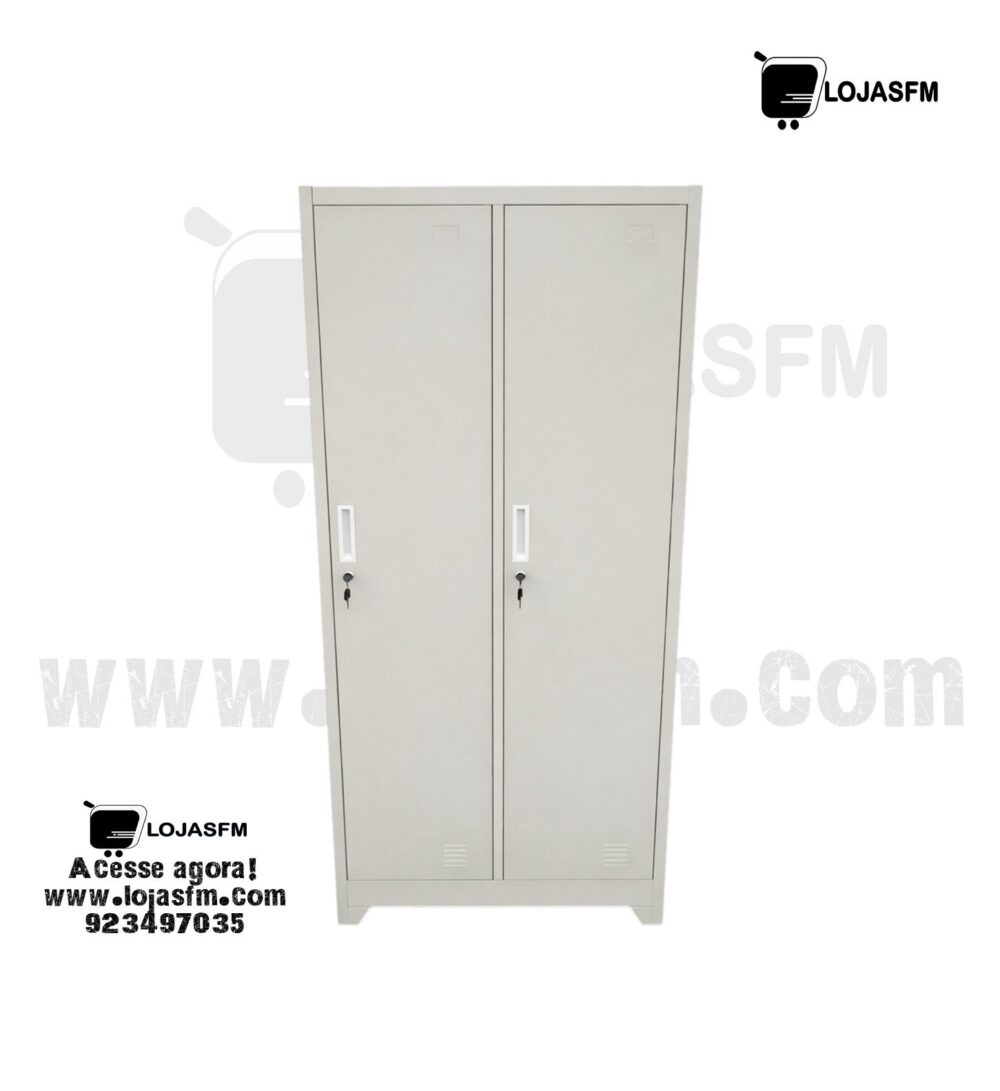 Cacifo Metálico Cinza com 2 Portas – Entrega e Montagem Incluídas - Image 1