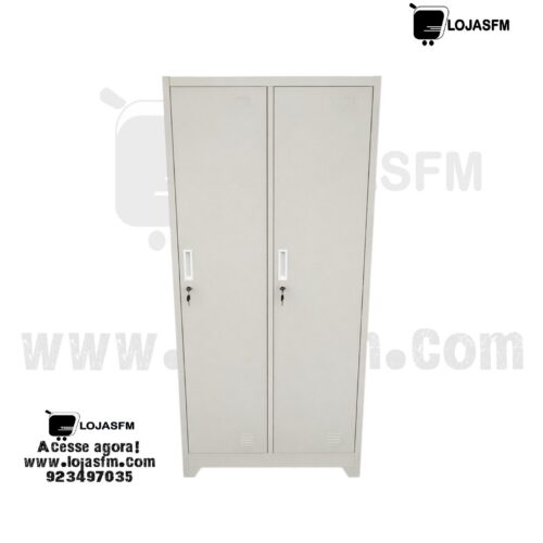 Cacifo Metálico Cinza com 2 Portas – Entrega e Montagem Incluídas