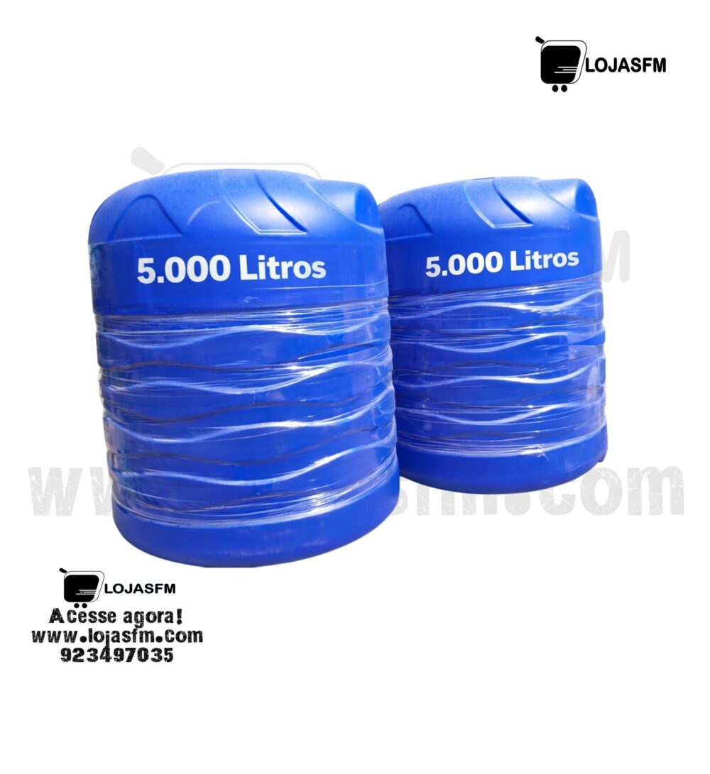 Reservatório de Água 5.000 Litros – Plástico Reforçado Azul com Entrega ao Domicílio - Image 1