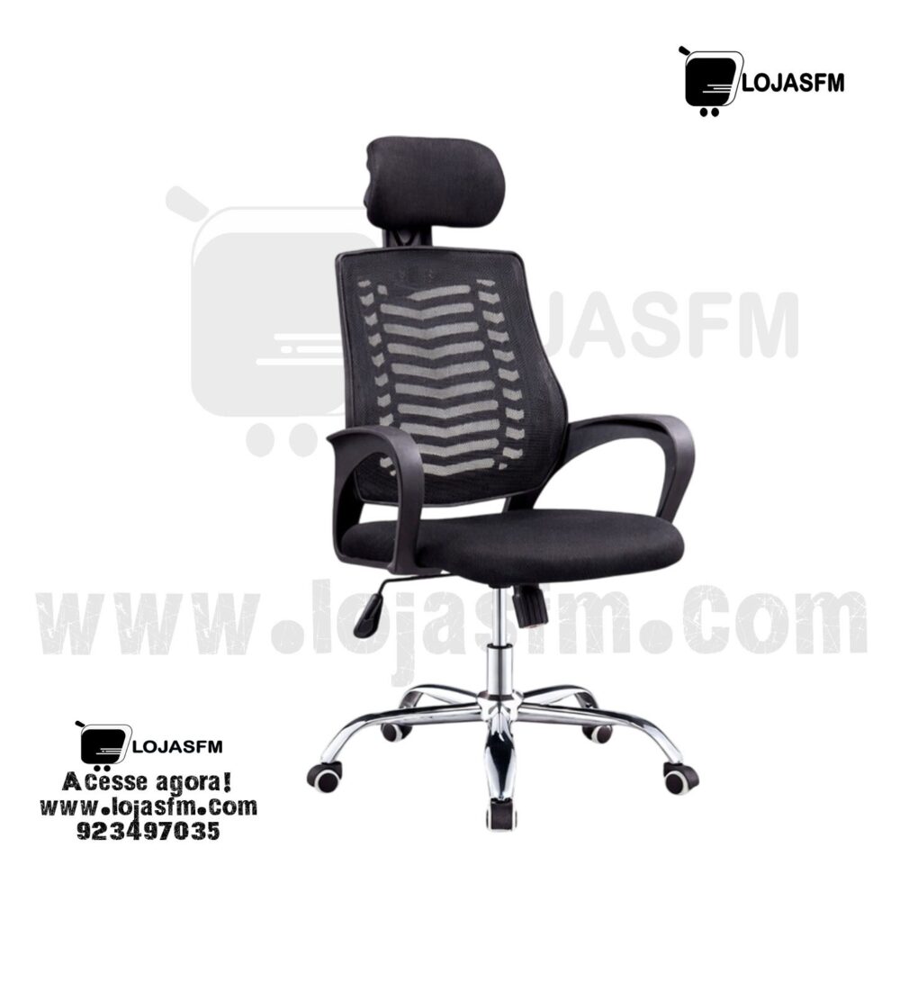 Cadeira giratória Ergonômica Preta com Encosto em Mesh – Entrega e Montagem Incluídas - Image 1