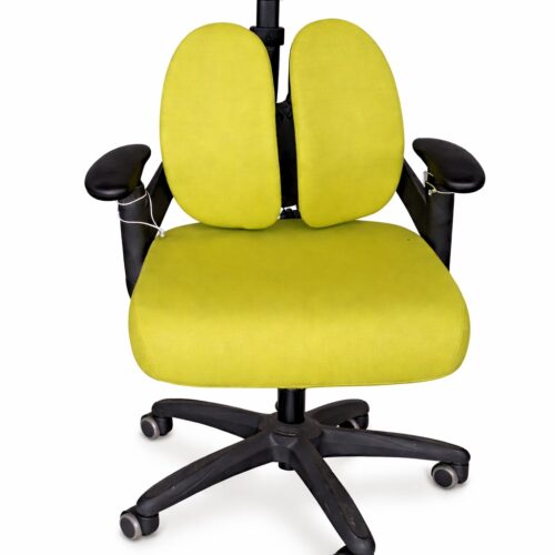 Cadeira giratória de Escritório Ergonómica com Apoio de Cabeça e Encosto Duplo – Conforto Profissional