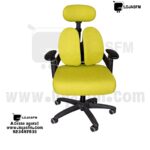 Cadeira giratória de Escritório Ergonómica com Apoio de Cabeça e Encosto Duplo – Conforto Profissional