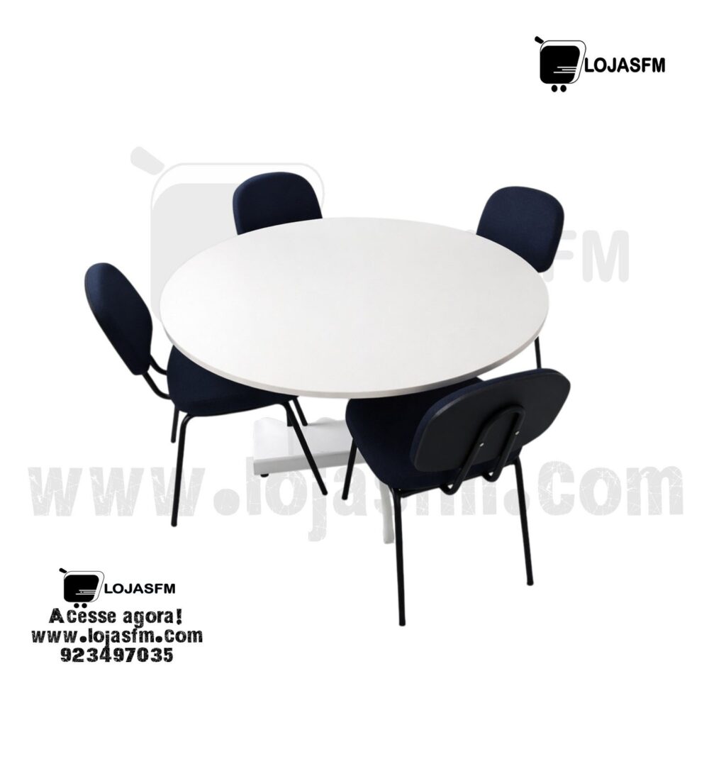 Mesa Oval 90x90 cm – Entrega e Montagem Inclusas - Image 1