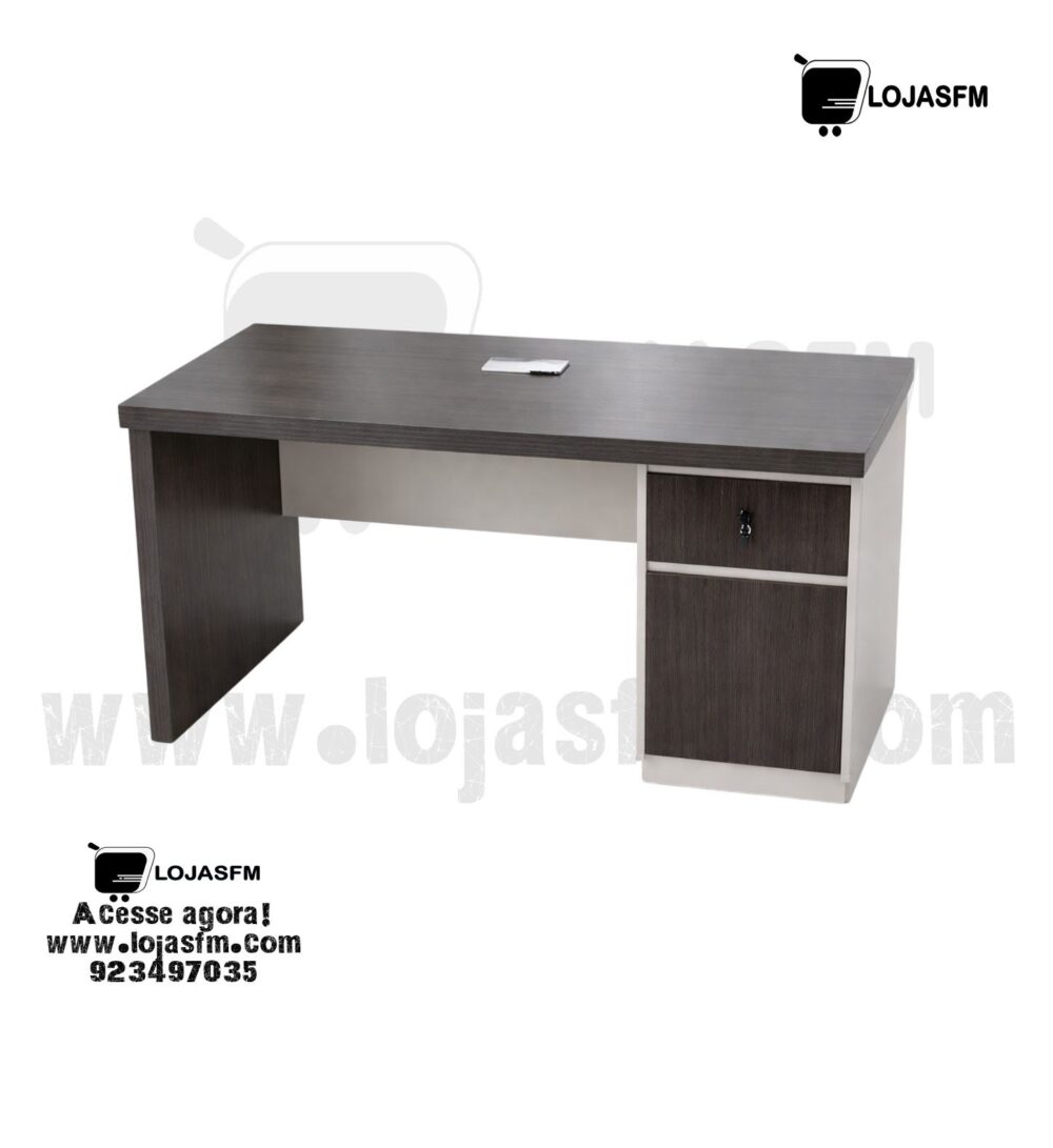 Secretária de Escritório com Gaveta e Armário | Mesa Moderna com Entrega e Montagem - Image 1