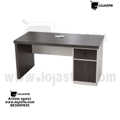 Secretária de Escritório com Gaveta e Armário | Mesa Moderna com Entrega e Montagem