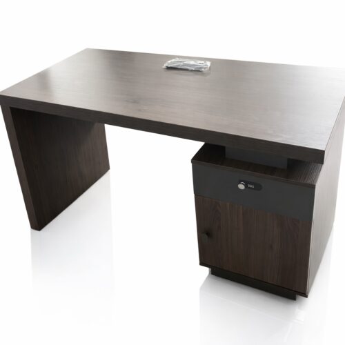 Secretária de Escritório 120x60cm com Gaveta e Armário – Design Moderno em Madeira