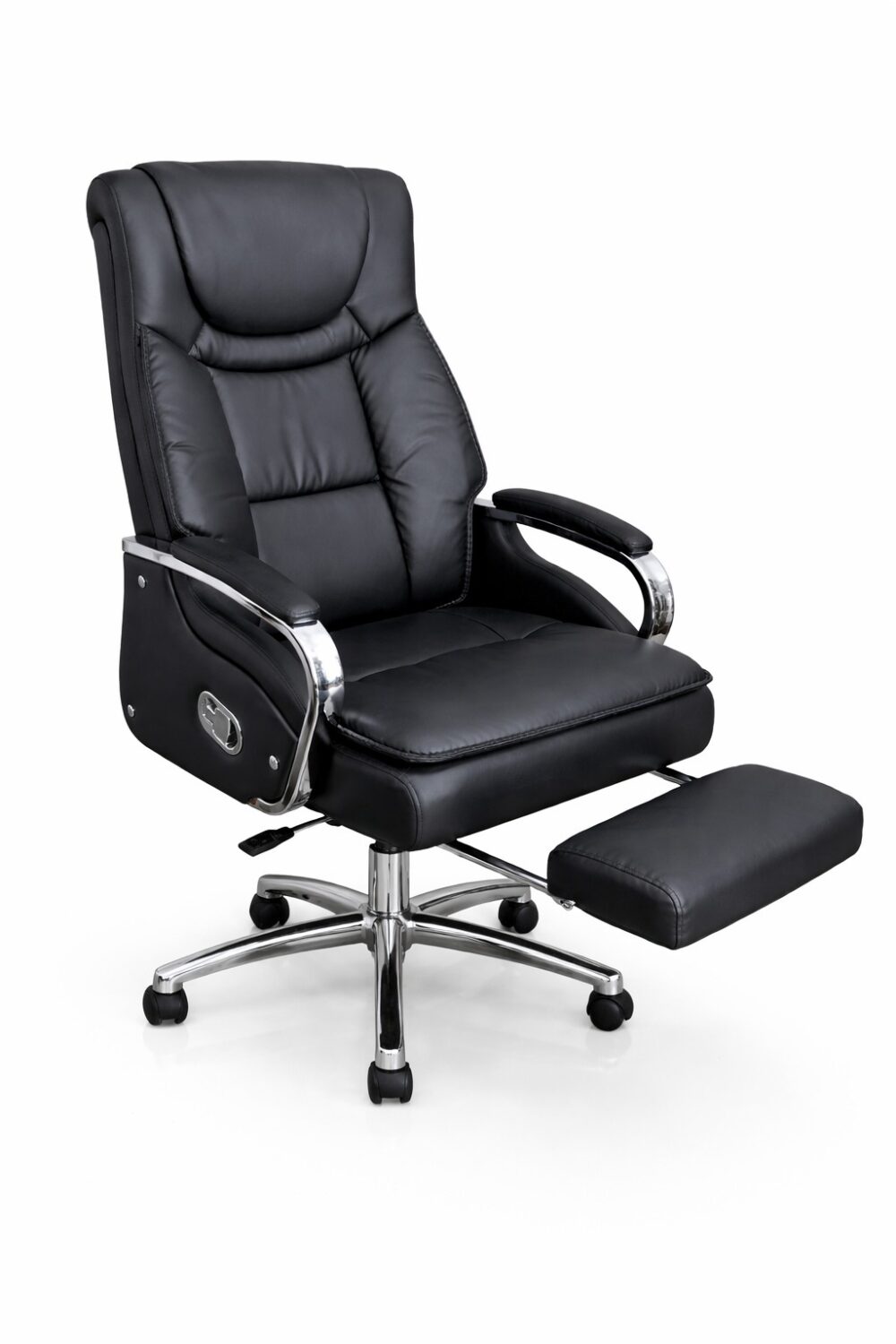 Cadeira giratória Executiva Reclinável de Luxo com Apoio para Pés – Ergonómica em Couro Sintético | Entrega e Montagem Inclusa - Image 1