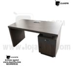 Secretária de Escritório 120x60cm com Gaveta e Armário – Design Moderno em Madeira