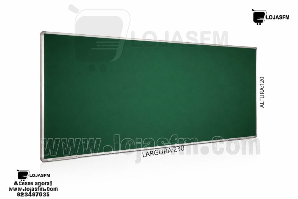 Quadro Verde 230x120 cm com Moldura em Alumínio – Extra Grande para Escolas e Formação - Image 1