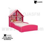 Cama Infantil Casinha Rosa 190x90 com Prateleiras – Design Moderno (Sem Colchão) com Entrega e Montagem