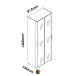 Armário Vitrine com Portas de Vidro e Iluminação LED – Design Moderno com Entrega e Montagem - Image 2