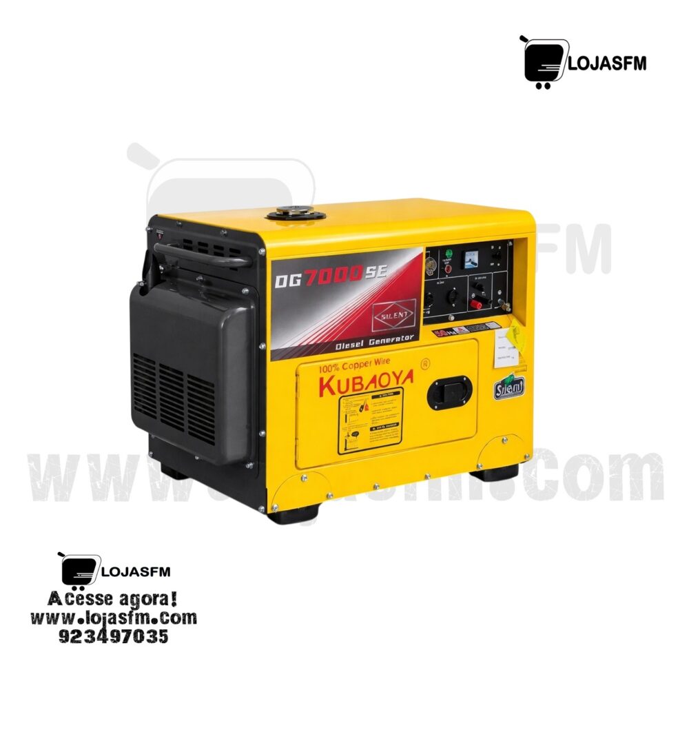 Gerador a Diesel 7kVA Silencioso – Alta Potência com Entrega ao Domicílio - Image 1