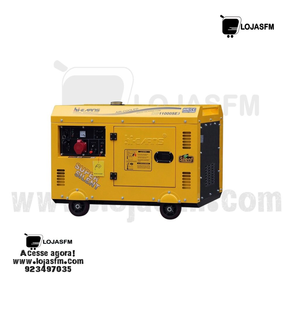 09-04-2026-07 Gerador Diesel 10KVA Silencioso Monofásico/Trifásico com Rodas – Entrega ao Domicílio - Image 1