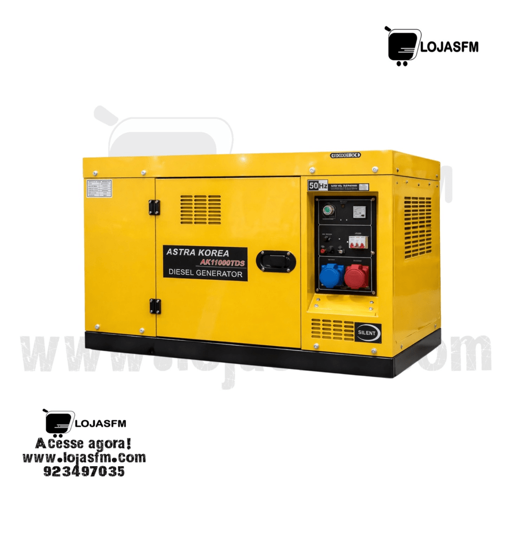 Gerador Diesel Silencioso 11KVA ASTRA KOREA AK11000DS – Monofásico e Trifásico com Entrega ao Domicílio - Image 1