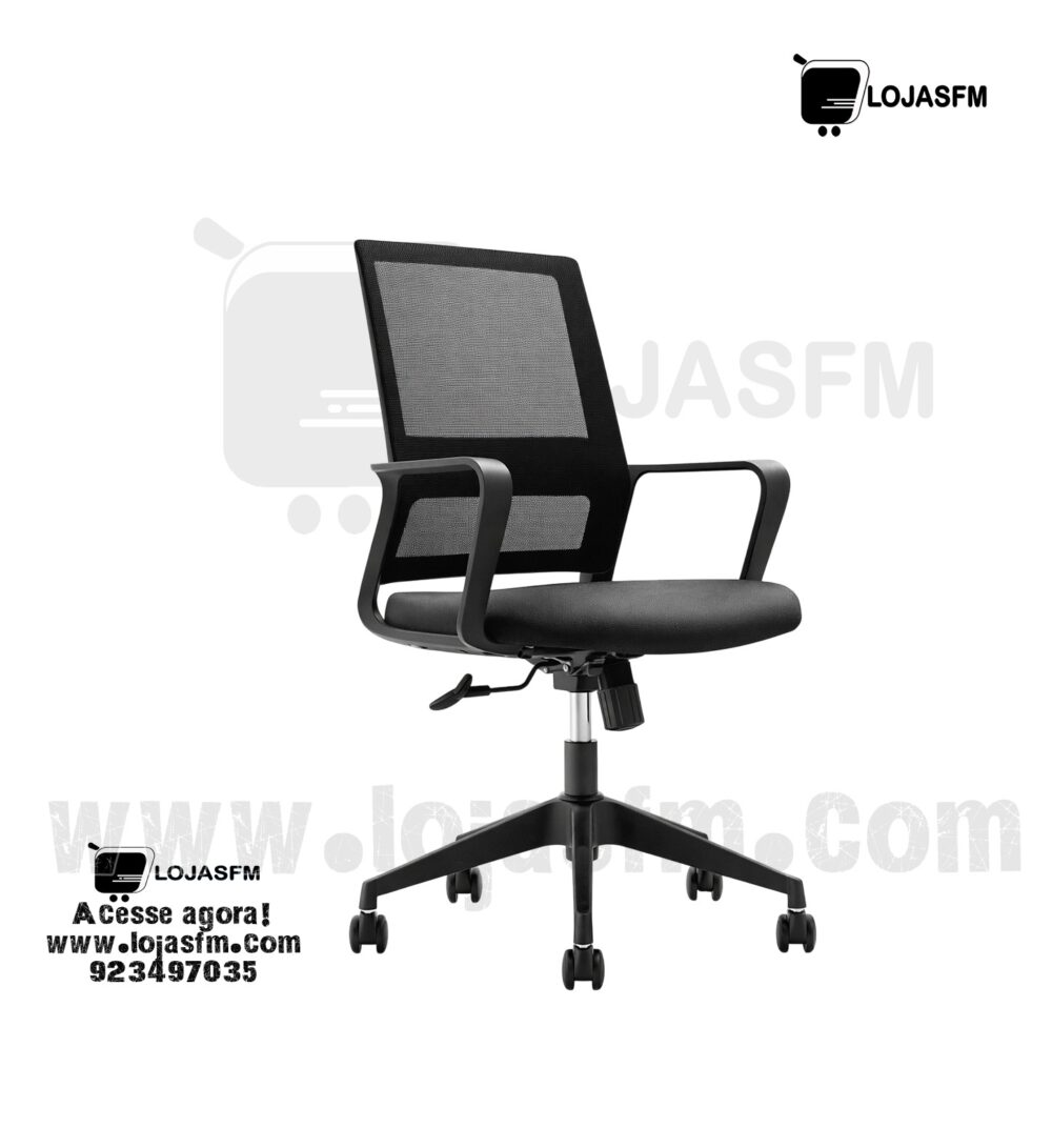 Cadeira giratoria de Escritório Ergonómica em Tela Respirável com Rodas e Ajuste de Altura - Image 1