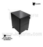 Bloco de gaveta com rodas Metálico para Escritório com 3 Gavetas e Chave – Preto