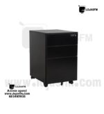 Bloco de gaveta com rodas Metálico para Escritório com 3 Gavetas e Chave – Preto