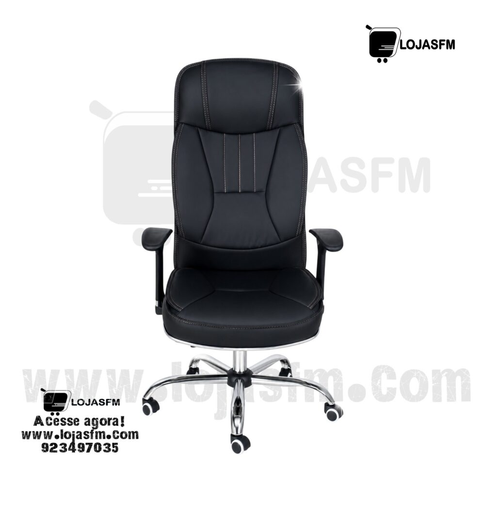5 Cadeira Giratória Reclinável em Couro Sintético – Conforto Premium para Escritório - Image 1