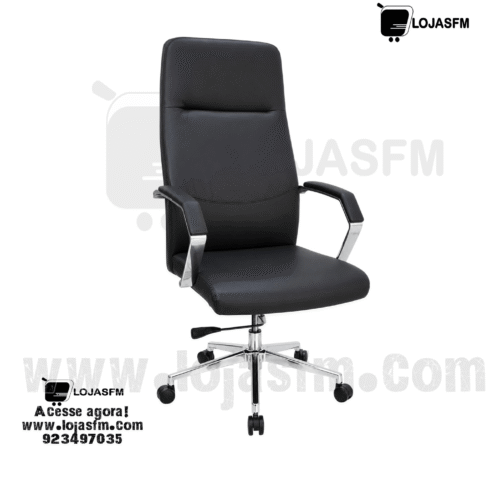 Cadeira Executiva Presidente Giratória Premium – Preta
