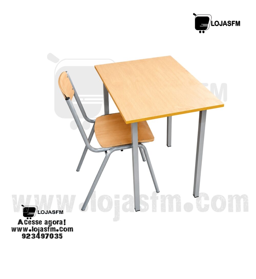 21 Carteira Escolar Universitária 80x60 cm – Estrutura Metálica Reforçada | Ensino Superior - Image 1