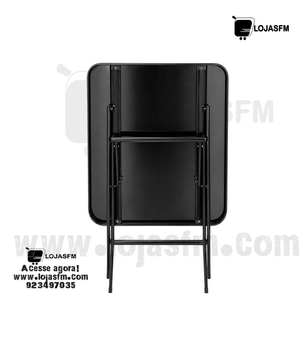 Mesa Dobrável Quadrada 80x80 cm – Preta | Escritório, Eventos e Uso Multifuncional - Image 2