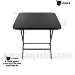Mesa Dobrável Quadrada 80x80 cm – Preta | Escritório, Eventos e Uso Multifuncional