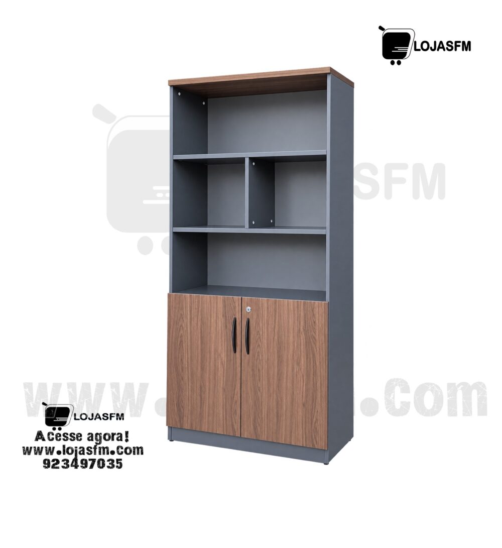 Armário de Escritório com Portas e Prateleiras 200x80x35 cm | Arquivo e Organização - Image 1