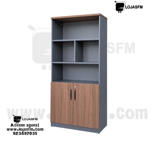 Armário de Escritório com Portas e Prateleiras 200x80x35 cm | Arquivo e Organização