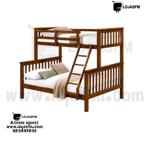 Beliche Infantil de Madeira com Cama Inferior Ampla | 190x90 e 190x140 cm