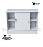Armário de Escritório em Madeira com Porta e Prateleiras – 80 × 80 × 35,5 cm - Image 2